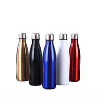 500ML sans BPA peinture de couleur brillante Double paroi vide Cola forme bouteille d'eau isolée pour Camping Gym