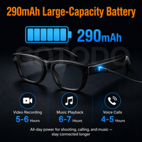 Lunettes Intelligentes IA M88 avec Assistant Vocal, Reconnaissance d'Objets, Haut-parleurs Ouverts, Batterie Longue Durée 290 mAh pour Cyclisme et Voyage