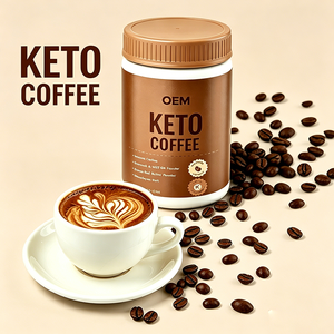 Café instantané Keto à faible teneur en glucides, <span class=keywords><strong>sans</strong></span> <span class=keywords><strong>sucre</strong></span>, à l'huile MCT, favorisant la satiété, graisses saines, boisson saine quotidienne, marque privée OEM - Product Image 4