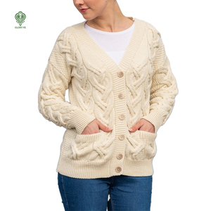 All'ingrosso abbigliamento donna con bottoni personalizzati e <span class=keywords><strong>Cardigan</strong></span> da donna con cavo pesante - Product Image 1