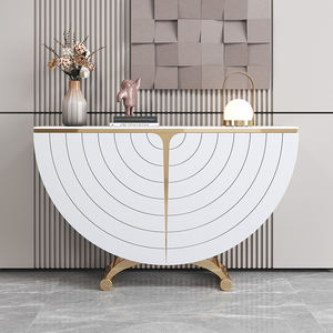 Armoire d'entrée semi-ronde de luxe moderne et légère Armoire décorative de couloir moderne haut de gamme de style italien - Product Image 3