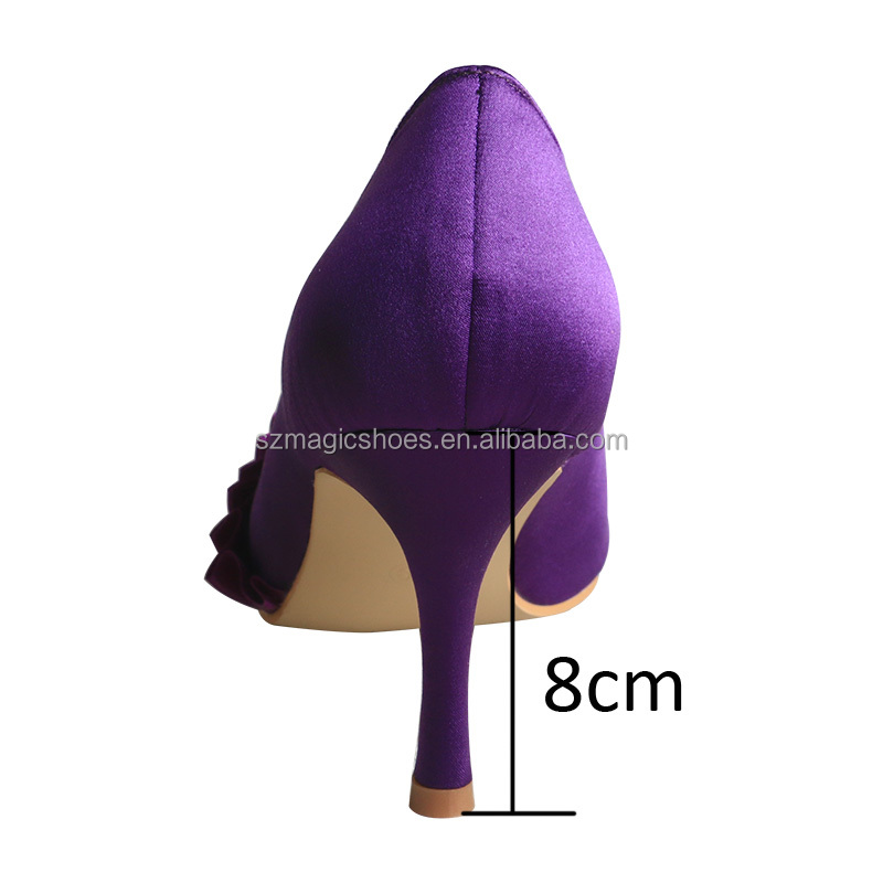Shop Our Custom Ladies Mid Heel Dress Shoes in Dark Purple