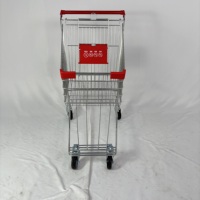 Carrito de Compras Estilo Asiático de Gran Capacidad, Carrito de Supermercado de Alambre de Acero para Uso en Tiendas Minoristas