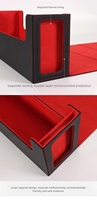Boîte de rangement de luxe en cuir PU à 40 compartiments avec fenêtre en acrylique pour cartes gradées PSA BGS, boîte de présentation pour collection TCG
