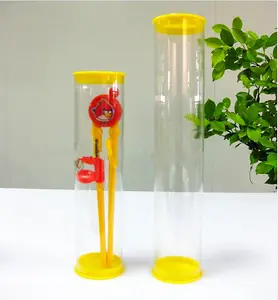 Inpakbuis Clear Pc 35Mm Buitendiameter Zeefdruk Plastic Cilinder Transparante Plastic Buizen Met Doppen 0.5Mm