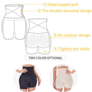 Offre Spéciale Butt Lifter Shapewear Culotte Body Shaping Pantalon Femmes Trois Rangées Boucle Taille Haute Culotte - Product Image 5