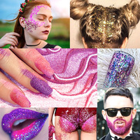 Poudre scintillante Laser scintillante 0.2mm mélange de couleurs poudre à ongles holographique paillettes Xmas Girl Set pour poudre de manucure de salon d'ongles