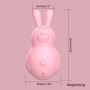 ソフトタッチラビットマッサージャー12振動モード敏感肌用ミニサイズ女性用バイブラドール女性用 - Product Image 5