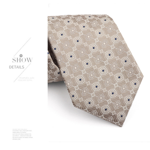 Camisa de Traje Color Caqui para Hombre, Estilo Casual, Vintage, de Negocios, con Estampado Floral Paisley y Rayas, de Poliéster Ecológico, Color Champán Claro - Product Image 4