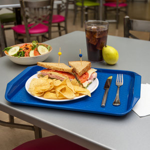 Commercial Stackable Food <b>Tray</b> – Non-Slip PP <b>Plastic</b> <b>Serving</b> <b>Tray</b>, Heavy Duty Restaurant Cafeteria Use - Product Image 3