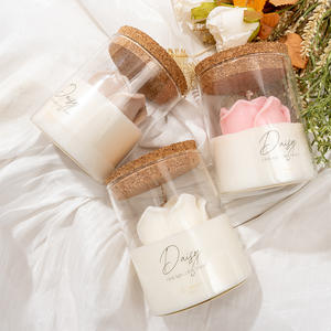 Vela Aromática de Cera de Soya con Aroma a Peonía, Hecha a Mano por LANJO, en Campana de Cristal Dorada, Vela Floral de Aromaterapia, Decoración para el Hogar, Día de San Valentín - Product Image 6