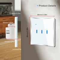 LangYeao CE RoSH Tuya interrupteur d'éclairage intelligent avec fil neutre fonctionne avec Google Home Alexa App Control Installation de porte de sécurité