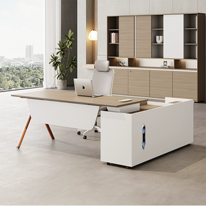 Muebles de Oficina de Lujo a Precios Accesibles, Escritorio Ejecutivo en Forma de I, Metal y MDF, para Oficina en Casa, Reemplazo Elegante para - Product Image 6