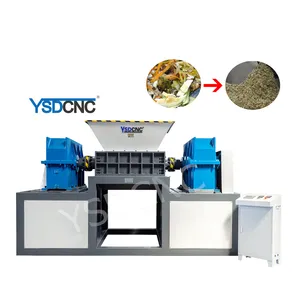 Ysdcnc Goede Prijs Kokosnoot Kaf Band Metalen Plastic Dubbele As Shredder Machine Voor Recycling