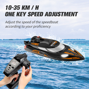 Bote de Carreras a Control Remoto de 2.4GHz, Resistente al Agua, 35KM/H, Alta Velocidad, con Refrigeración por Agua, Luces y Control Remoto - Product Image 5