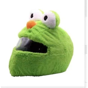 Housse de casque de moto en peluche motif grenouille verte et rouge pour hommes et femmes - Product Image 5
