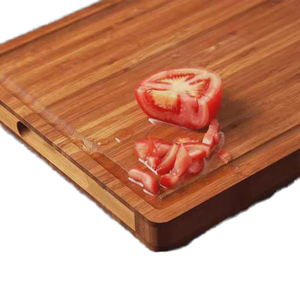 Planche à découper en bois de bloc de boucher en bambou écologique pour la cuisine avec poignées latérales rainures de jus pour le service de charcuterie de fromage - Product Image 6