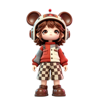 Figurine articulée en PVC ABS OEM, casque de robot à oreilles de souris, poupée rétro pour garçon, jouet avec emballage personnalisé