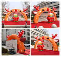 Arche gonflable de Noël en forme de cerf, étanche en tissu Oxford, pour l'extérieur, fournitures de décoration de Noël