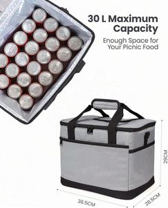 2024 <b>Custom</b> Logo 30 Litre Cool Bag Lunch Bag <b>Box</b> Keep Warm and Cold, Leak-Proof, With Carriying Straps, Multiple Pockets - Product Image 6