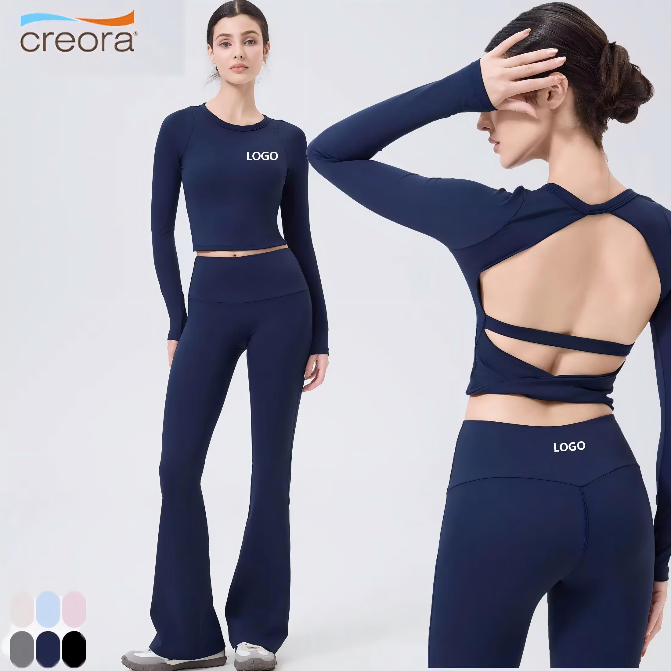 Sexy Fitness Gym Sport Wear Women Yoga Solid Sports Long Sleeve Quick Dry Breathable Eco-Friendly Reversible Front Plus Size