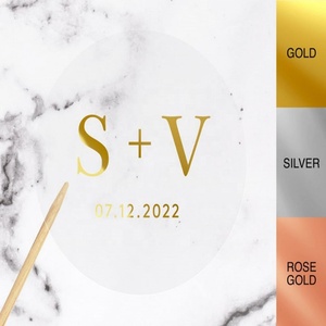 Etiqueta adhesiva de vinilo dorado preimpresa personalizada, logotipo de marca, idea para diseño de etiqueta de salón cosmético - Product Image 3