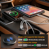 Kit double PD3.0 en aluminium, prise USB haute tension 12V 24V, chargeur de voiture, adaptateur allume-cigare pour voitures et camions