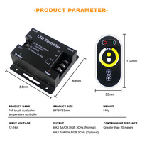 Bande lumineuse LED DC12-24V, contrôle par application, 4 canaux, variateur 20A, portée 20M, maison intelligente, CCT RGB, bande lumineuse, réglage de la luminosité