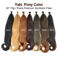 Extensions de cheveux synthétiques ondulés et bouclés Julianna de 24 pouces, qualité supérieure, effet soyeux, pour tresses Yaki et coiffures Poni, vente en gros