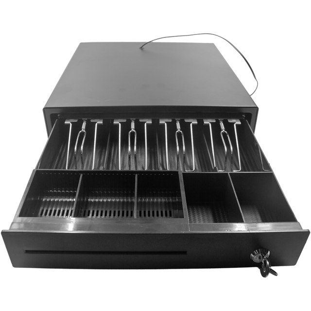 Supermarket and Restaurant Checkout Counters 335mm Cash Drawer 4 Banknotes 5 Coins POS Cash Box Money Box for Retails