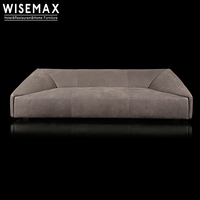 WISEMAX أثاث إيطالي فاخر على شكل حرف I أرائك مخملية أرضيات ترفيهية بدون أرجل طقم عتيق لشقة غرفة المعيشة