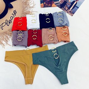 Tanga Deportiva para Mujer, Lencería con Aberturas, Técnica de Tintura Lisa, Logotipo Personalizado en la Cintura, Sin Costuras y Ecológica - Product Image 2