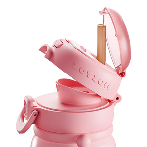 ZOYZOII Acier Inoxydable Isolé Sippy Cup Portable 450ml Grande Bouteille <span class=keywords><strong>De</strong></span> Paille D'eau avec Conception <span class=keywords><strong>De</strong></span> <span class=keywords><strong>Licorne</strong></span> pour Enfants Sublimation - Product Image 3