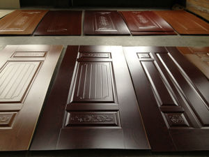 Revêtement de porte en mélamine Qiangtong pressé à chaud / Portes recouvertes de mélamine / Revêtement de porte en mélamine pressé sur bois - Product Image 5