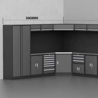Armoire de rangement d'outils modulaire sur mesure OEM avec éclairage LED, plan de travail industriel en acier laminé à froid amovible, capacité de charge de 500 kg