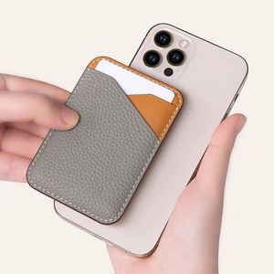 Magnetic <b>Leather</b> Wallet Compatible with MagSafe Slim Multi Color Phone Card Holder Back of Phone Wallet <b>Case</b> - Product Image 2