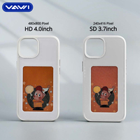 VAWI B234 Coque de téléphone haute définition NFC E-ink, vente en gros pour iPhone 13 14 15 16 Pro Max, coque de téléphone intelligente DIY