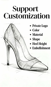 Escarpins de Soirée pour Femme, Nouveauté Personnalisée par le Fabricant, en Cuir Noir Élégant, à Bout <span class=keywords><strong>Pointu</strong></span>, Talon Aiguille, avec Ornement <span class=keywords><strong>Doré</strong></span> - Product Image 2
