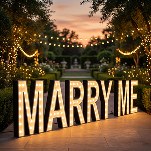 Wedding Decor 3D Marry Me LED Marquee Letters CE RoHs 4Ft Love Letters Transformer Powered Big Giant Light up - Product Image 6