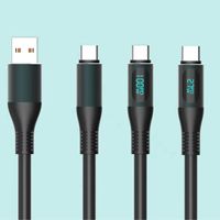 Kabel USB Type-C Pengisian Cepat Ron 3A Grosir, Konduktor Tembaga Murni, Selubung TPE, Paduan Seng Aluminium untuk Ponsel dan Kamera