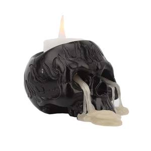 European American Creative Flame Black <strong>Candle</strong> <strong>Holder</strong> Eco-Friendly Retro Horror Mini Resin Ornament for Halloween - Product Image 1