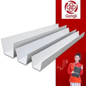 Gongli Manufacturer Prices Rain Water Roof Trapezoid U Shape System Industria Plastic PVC Gutters