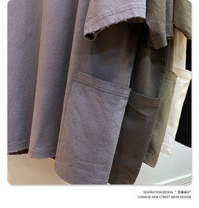 เสื้อยืดผู้ชายห้าคน ล้างทำความสะอาดได้ พิมพ์โลโก้ได้ตามต้องการ เสื้อยืดวินเทจทรงโอเวอร์ไซส์ เสื้อยืดผู้ชาย - Product Image 5