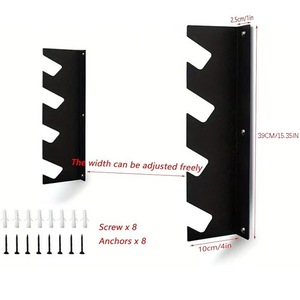 Organisateur d'<span class=keywords><strong>outils</strong></span> mural réglable - Étagère <span class=keywords><strong>de</strong></span> rangement robuste en acier pour garage, pour pelles, bêches et <span class=keywords><strong>outils</strong></span> <span class=keywords><strong>de</strong></span> <span class=keywords><strong>jardin</strong></span> - Product Image 2