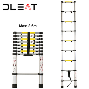 <span class=keywords><strong>Échelle</strong></span> télescopique simple en aluminium <span class=keywords><strong>de</strong></span> 2,6 m à prix avantageux, <span class=keywords><strong>échelle</strong></span> pliante d'extérieur en argent pour <span class=keywords><strong>toit</strong></span> - Product Image 6