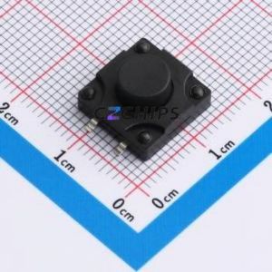 TD-1812SR-6.5H-250 Tactile Switch SMD,12x12mm Switch Vertical Mount 12mm 12mm 6.5mm - Product Image 1