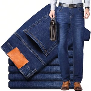 <span class=keywords><strong>Jeans</strong></span> Casual da <span class=keywords><strong>Uomo</strong></span> Vintage Lavati, Elasticizzati, a <span class=keywords><strong>Vita</strong></span> Media, Taglie Grandi, Pantaloni <span class=keywords><strong>in</strong></span> Denim - Product Image 4