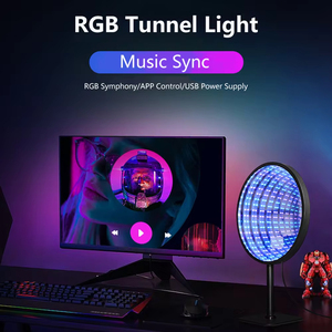Lámpara Ambiental RGB 3D Abyss Light con Espejo de Mil Capas, Sincronización de Música Bluetooth, USB, Espejo Túnel, para Decoración de Dormitorio y Juegos - Product Image 2