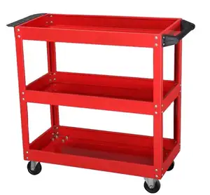 Carrinhos de ferramentas para economizar espaço três camadas racks de armazenamento e peças de armazenamento Tool Trolley Tool Cabinet With Wheels