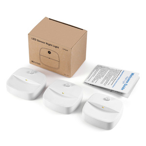 Human Body <b>Sensor</b> Night <b>Light</b> Square LED Warm White Rechargeable USB Corridors Hallways - Product Image 5